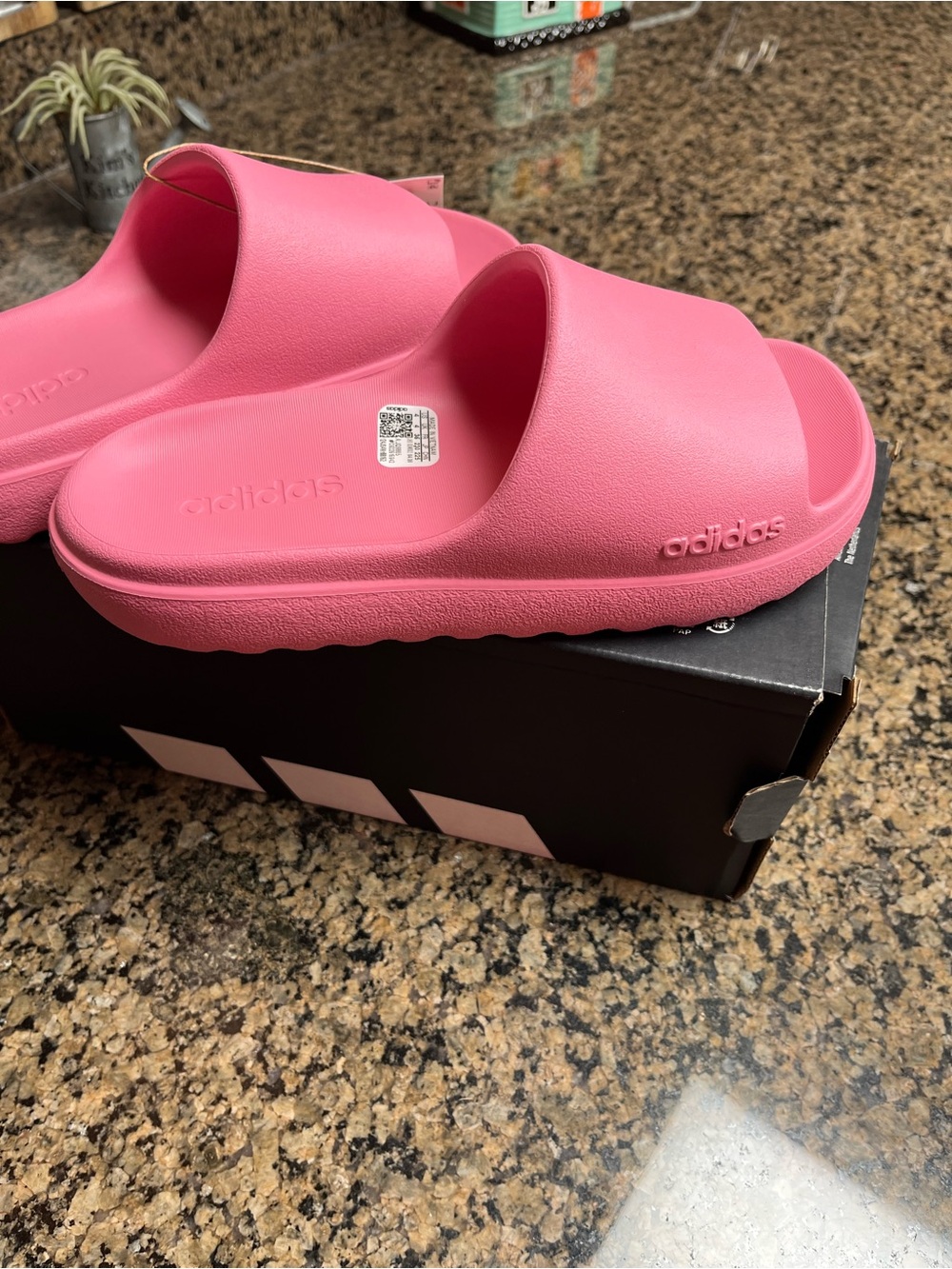 adidas Kids Bubblegum Pink Slide Sandals